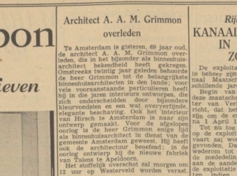 In memoriam Ad Grimmon, 1953